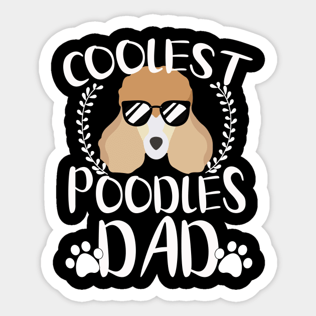 Glasses Coolest Poodles Dog Dad Sticker by mlleradrian